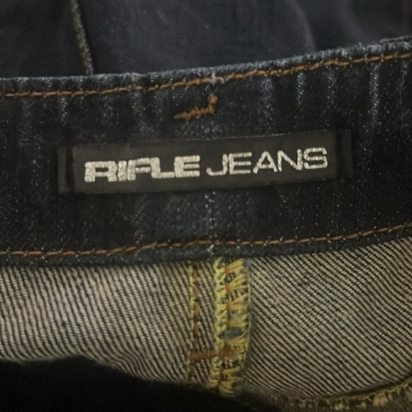 Rifle Jeans Dark Denim Mini Skirt Y2K - Picture 6 of 8